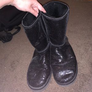 UGG Black Sequin Boots